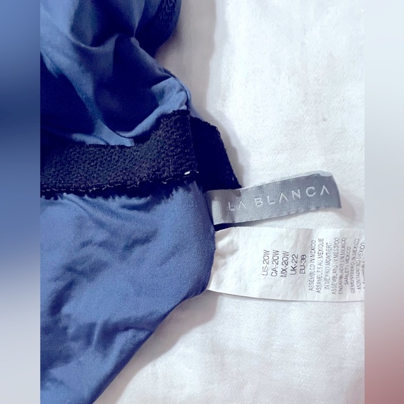 La Blanca - Navy Blue Side Ruched Swimsuit | 20W - Picture 4 of 4